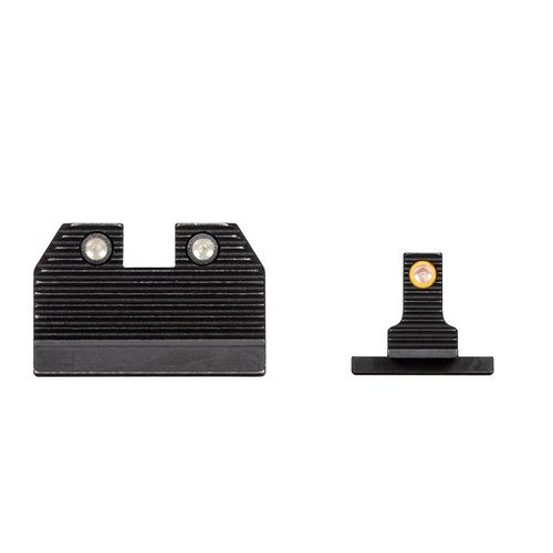 Night Fision Optics Ready Stealth Night Sight Set for Sig P320 Compatible with RMR/507c/508t/Romeo Pro, Orange Front Ring, Black Rear Rings
