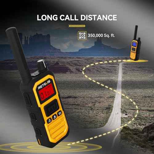 Retevis RB48 Plus Walkie Talkies Long Range, IP67 Waterproof Heavy Duty GMRS Two Way Radios, NOAA, USB-C Rechargeable, Vibration Alert, Emergency 2 Way Radios, for Off-Roading Hunting(2 Pack)