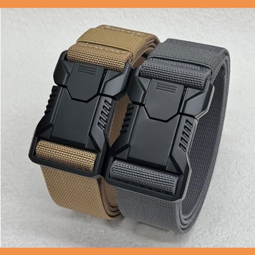 Stretch Tactical Belt for Men, Military Work Rigger Hiking 1.5" Elastic Nylon Web Ratchet Quick Release Belt