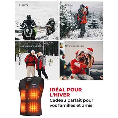 KEMIMOTO Heated Vest for Men, Electric Warming Vest for Hunting & Winter Sports (Battery Not Included)