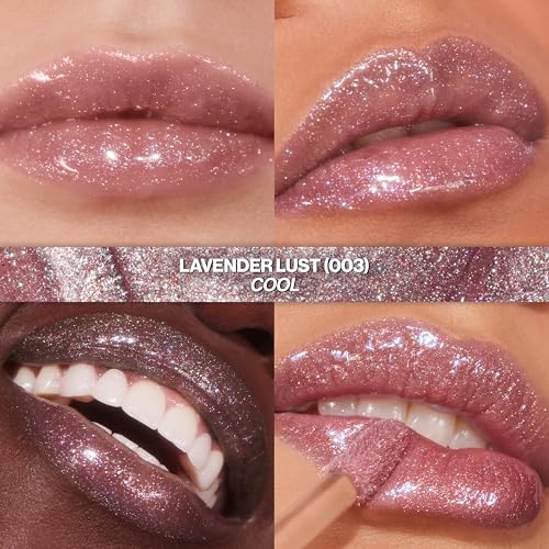 REVLON Super Lustrous Glimmer Gloss, Non-Sticky Lip Gloss, High-Shine Finish, Plant-Based Glitter, 003 Lavender Lust, 0.13...