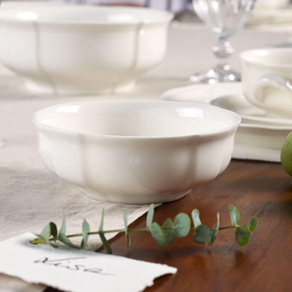 Villeroy & Boch Manoir Dessert Bowl, 15 cm, Premium Porcelain, White