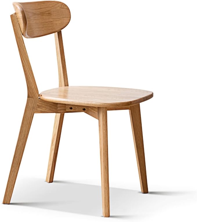 Bamskov 100% Solid Oak Wood Dining Room Chairs - Practical Kitchen Chairs - Wood Chair for Dining Room, Kitchen (1, Natural)