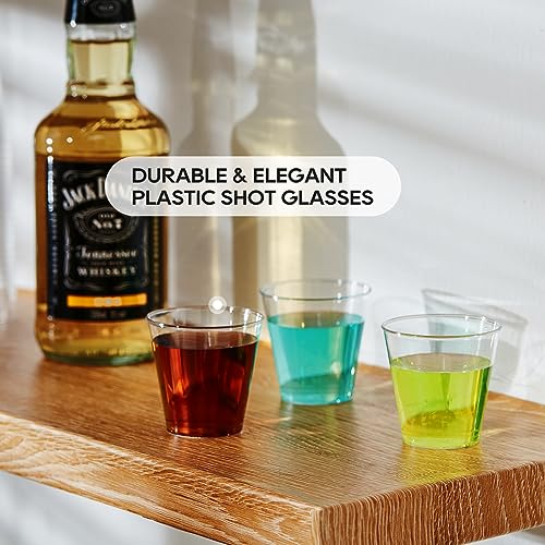1 OZ 500 Pack Plastic Shot Glasses, Disposable Cups, 1 Ounce Tasting Cups Party Cups Perfect for Whiskey, Wine Tasting, Fo...
