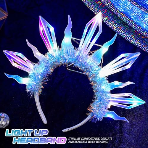 Yean Light Up Headbands Led Headband Party Hair Accessories for Women and Girls