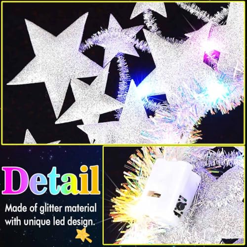 GORTIN Light up Stars Headband LED Headpiece Glowing Halloween Costume Headwear Rave Hair Accessories for Women