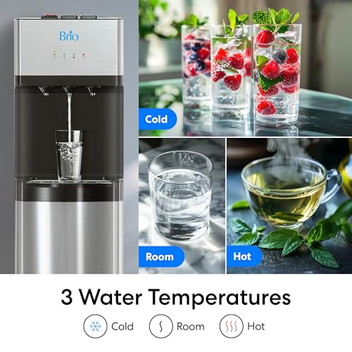 Brio Self Cleaning Bottom Loading Water Cooler Water Dispenser – Limited Edition - 3 Temperature Settings - Hot, Cold & Co...