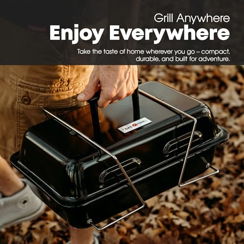 GasOne GPT-25 Propane Burner Gas Grill with Foldable Legs – Portable Grill Propane BBQ Grills with Adjustable Regulator – ...