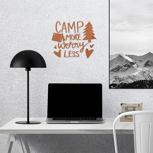 Decal Stickers of Camping Camp More (Nut Brown) (Set of 2) Premium Waterproof Vinyl Decal Stickers for Laptop Smartphone C...