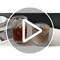 Art Deco Cocktail Glasses, Ribbed Drinking Glasses Set Of 8,14 oz Highball Glasses & 12 oz Cocktail Glasses Set, Kitchen W...
