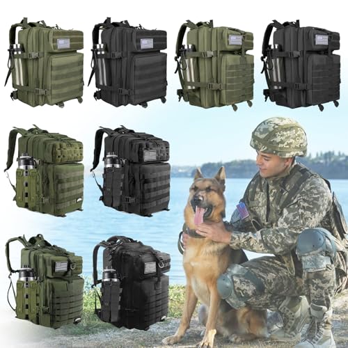 CtopxCone 45L Military Tactical Backpacks For Men Camping Hiking Trekking Daypack With Removable Water Bottle Pouch Bug Ou...