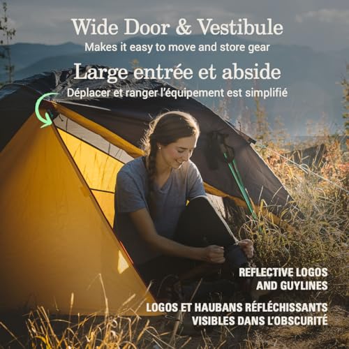 Coleman PEAK1 Premium Waterproof Backpacking Tent with Rainfly & Footprint, Lightweight Camping Tent Withstands Winds up t...