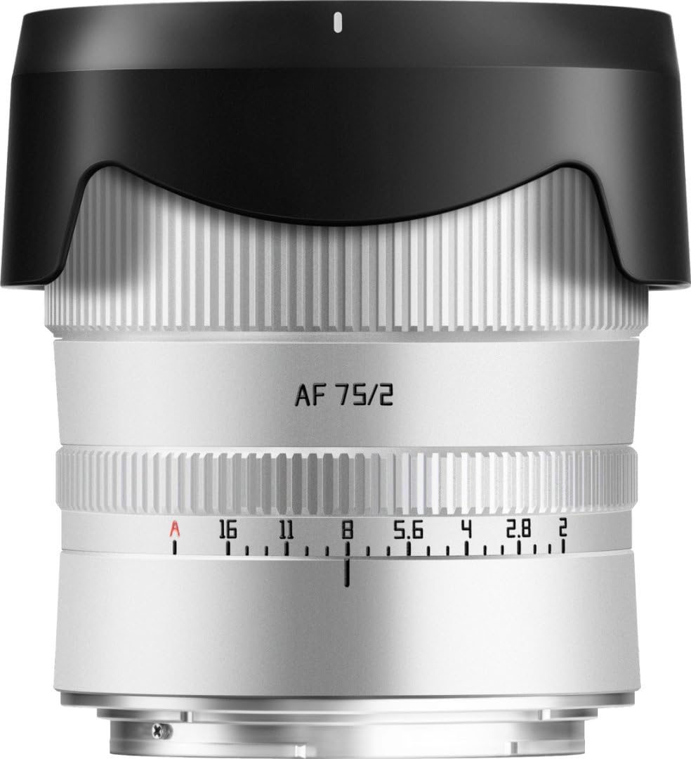 TTArtisan AF 75mm F2 Auto Focus Lens Full Frame Compatible with Sony E-Mount Mirrorless Cameras A7 A7II A7III A7R A7RII A7RIII A7RIV A7S A7SII A7SIII A9 A6400 A6000 A6600 (Z Mount)