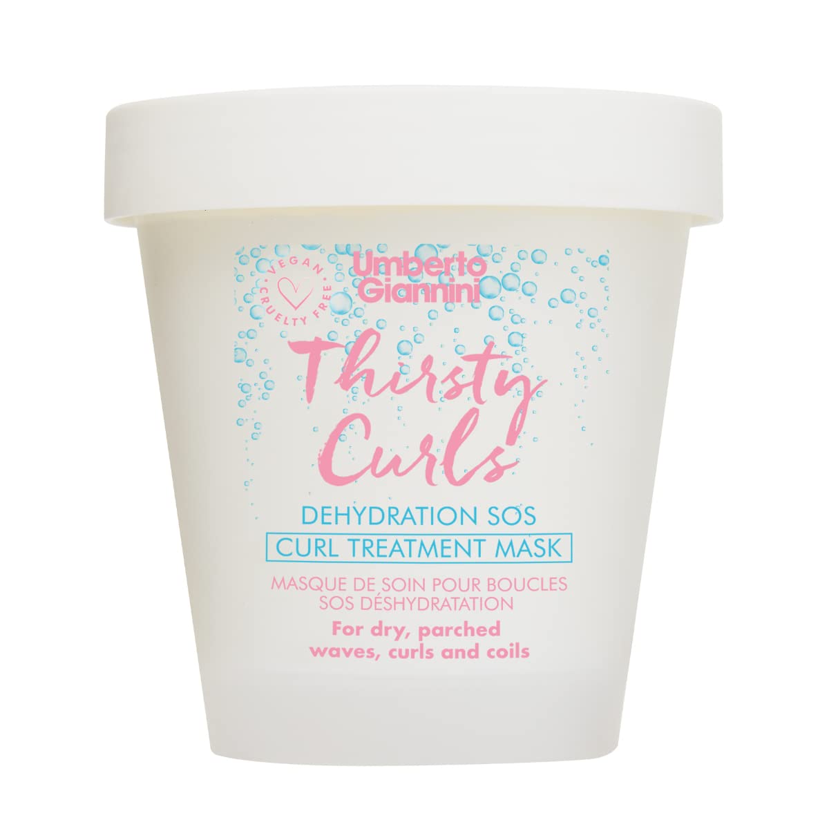 Umberto Giannini Thirsty Curls Treatment Mask 6.7 fl Oz - Deep Conditioning Hair Mask for Dry & Dehydrated 2a-4c Curly, Wavy & C