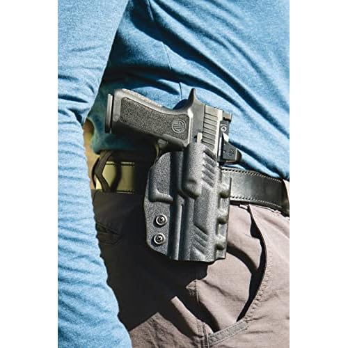 DeSantis Cazzuto OWB Holster - Compact Holster OWB, Open Carry Paddle Style for Men & Women, Quick Draw, Lightweight, Adjustable with Belt Slot Attachment