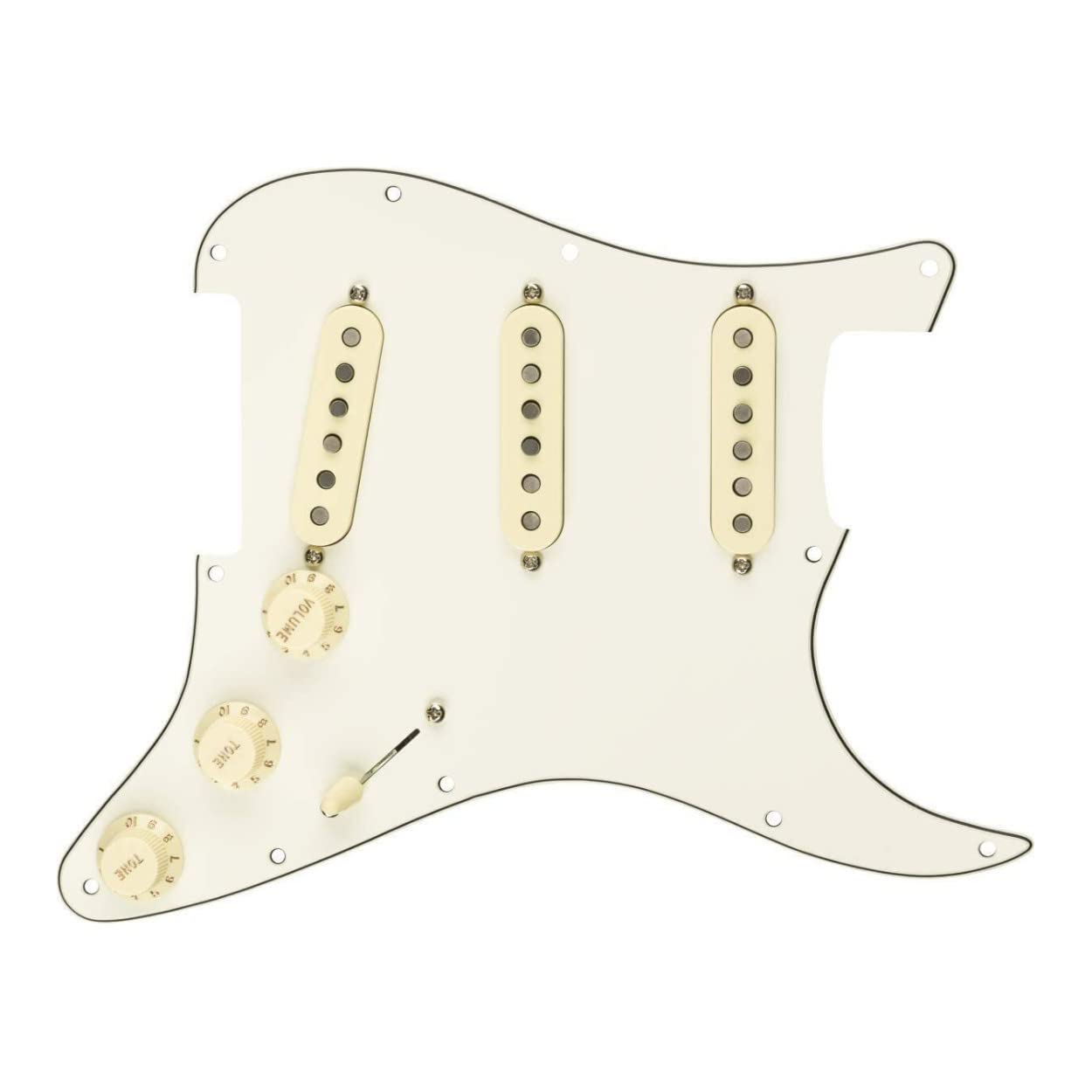 Fender Fat 50S Prewired Stratocaster Pickguard - 3-Ply White