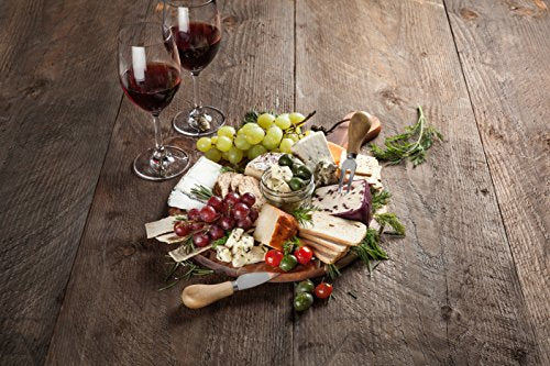 Twine Country Home Acacia Wood Cheese Board Paddle, Acacia Wood Charcuterie Board, 15.8" by 11.9", Gourmet Gift Set