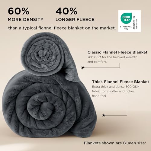 Bedsure Thick Heavy Warm Blankets for Winter, Soft Fleece Twin Blanket for Bed, GentleSoft Cozy Fluffy Thick Winter Christ...