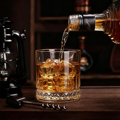 Ruckae Drinking Glasses Set of 8,15 oz and 7 oz Kitchen Water Glass Cups Set,Clear Ribbed Glassware Dishwasher Safe,Mixed ...