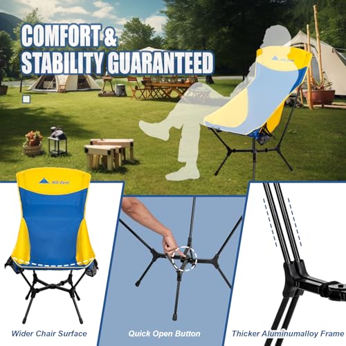 Hill Zero Nimbus Oversized Camping Chair,Camping Chairs High Back, Packable, Portable, Camping, Hiking, Travel,441 lbs Cap...