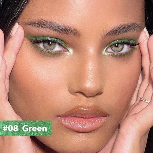 evpct 1Pcs Green Color Gel Glitter Eyeliner Pencils Set for Women Waterline Waterproof Smudge Proof lapiz de ojos delinead...