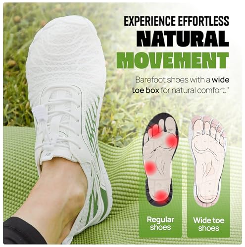 Hike Footwear HF Breathable Wide Toe Barefoot Shoes, Men Women, Non - Slip, Minimalist Athletic Footwear, Walking, Runnin...
