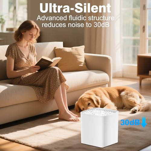92oz Cat Water Fountain - USB Cat Fountain for Drinking, Indoor Pet Water Fountain for Cats, Automatic Cat Water Dispenser...