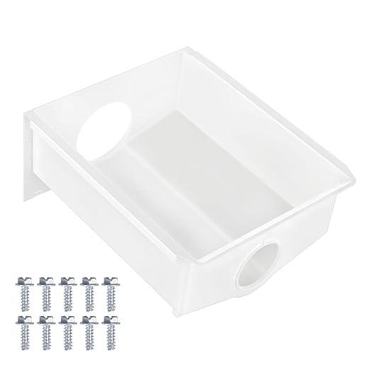 Upgraded W10670845 Refrigerator Ice Bucket Compatible with Whirlpool Ice Maker Replacement Parts WPW10670845 Removable Ice...