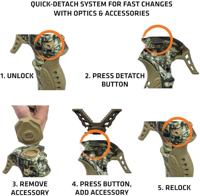 PRIMOS Hunting Trigger Stick Gen3 Shooting Stick, Adjustable Height, Quick-Detach Yoke, Durable and Lightweight, Ideal for Hunting, Shooting, and Photography