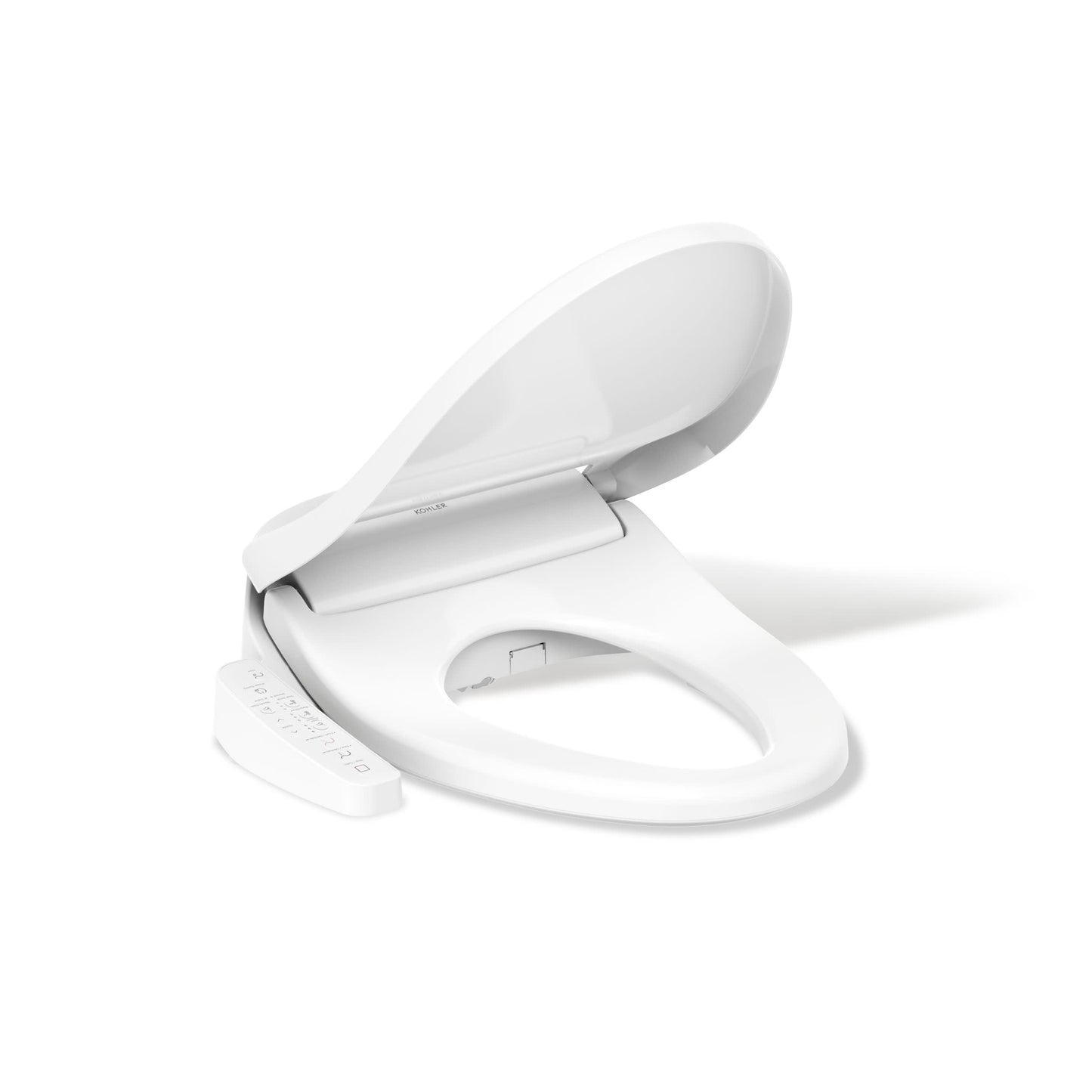 Kohler PureWash E580 Elongated Bidet Toilet Seat, White, Quiet-Close Lid Prevents Slamming, Self-Cleaning Wand, Adjustable Water Pressure with Multiple Cleansing Options