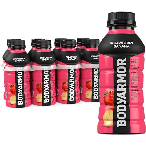 BODYARMOR Sports Drink, Strawberry Banana, Electrolyte Drink Hydration, 12 Fl Oz Bottles (8 Pack), Flavored Coconut Water ...