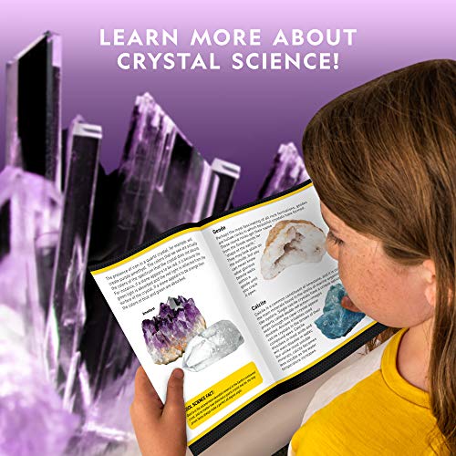National Geographic Mega Crystal Growing Kit for Kids- Grow 6 Crystals with Light-Up Stand, Science Gifts for Kids 8-12, C...