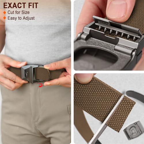 Men Stretch Belt,Nylon Rigger Web EDC Holster Belt for Gift Men Hiking Tactical Military Heavy Duty 1 3/8"