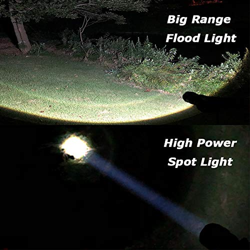 JARDLITE LED Emergency Handheld Flashlight, 4 Pack, Adjustable Focus, Water Resistant with 5 Modes, Best Tactical Torch fo...