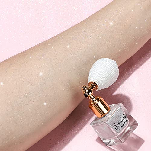 Etercycle Silver Body Glitter Spray, Shimmering Spray Powder Sparkle Powder, Cosmetic Shimmer Makeup Glitter for Hair and ...