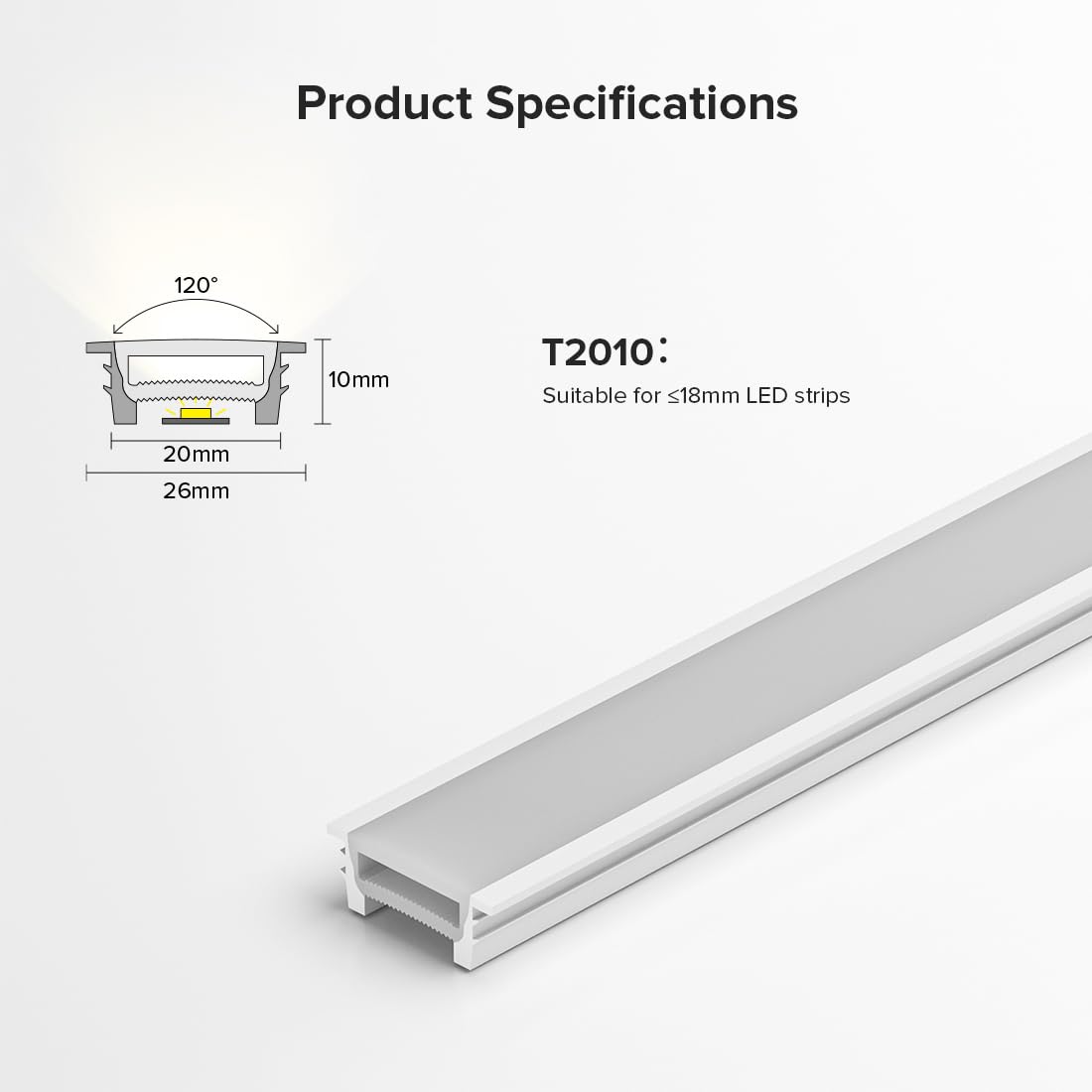 BTF-LIGHTING Silicone LED Channel System 32.8Ft Flexible Milky White Cover DIY Spotless Tube for ≤18mm Width LED Strip,Neon Rope Light Channel Diffuser, for Kitchen Cabinet, Room, Patio(No LED Strip)