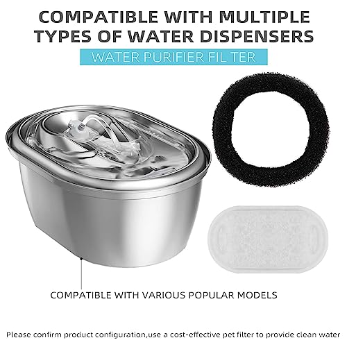 ONECUTE Cat Water Fountain Filter Compatible with Stainless Steel Dispenser, Efficient Filtration with Coconut Shell Activ...