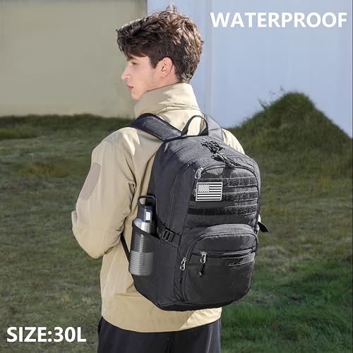 Military Tactical Backpack for Men Army 3 Days Assault Pack Bag with Molle System for Outdoor Adventures (Military green, ...