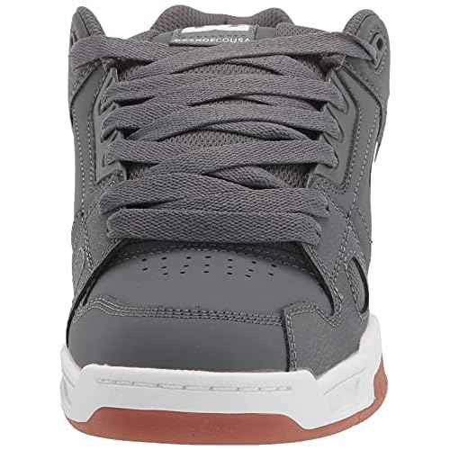 DC Men's Stag Low Top Skate Shoe, Grey/Gum, 11.5