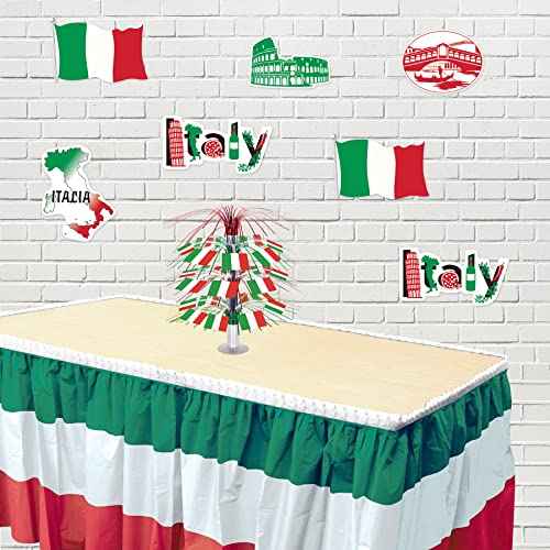 Beistle Red, White & Green Table Skirting
