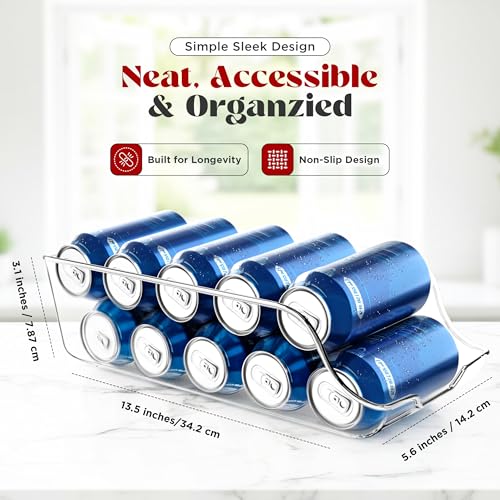 Utopia Kitchen Soda Can Organizer and Dispenser for Refrigerator/Pantry - Durable Can Storage Organizer Fridge & Kitchen O...