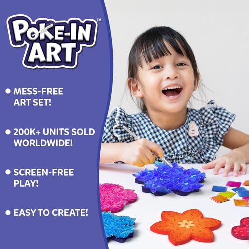 Skillmatics Poke-in Art - Flower Bouquet, Mess-Free Creative Activity, DIY Wood Craft Kits, Gifts for Girls & Boys Ages 4,...