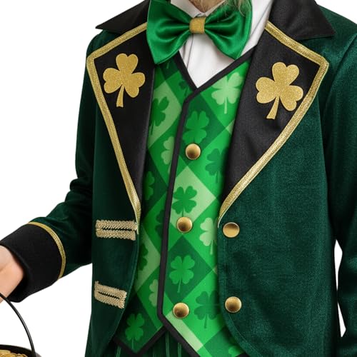 Morph Leprechaun Costume Kids Boy, Boys Leprechaun Costume, St Patricks Day Costumes Kids, Full St Patricks Outfit Boys