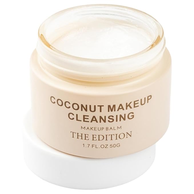The Edition Coconut Cleansing Balm – 2-in-1 Makeup Remover & Face Cleanser – Melts Waterproof Mascara & Longwear Makeup – Hydrating, Nourishing, Gentle for Sensitive Eyes – 50g (1.7 oz)