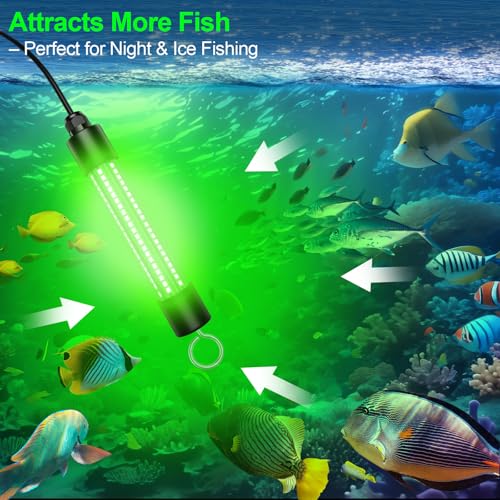 LED Underwater Fishing Light Compatible with for DeWalt 20V Battery（Battery Not Included）, 1300 Lumens, IP68 Waterproof Su...