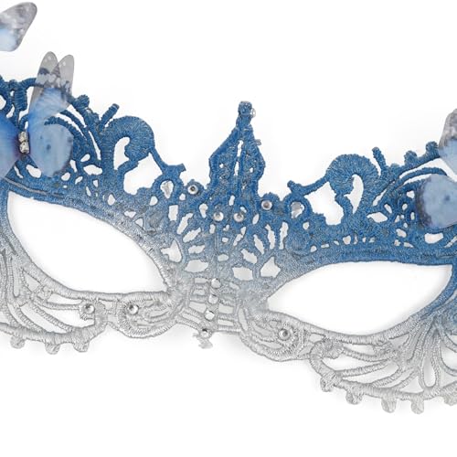 LATIMOON Halloween Lace Masquerade Masks for Women - 1920s Butterfly Antique Mask for Men Carnival Party Mardi Gras Party