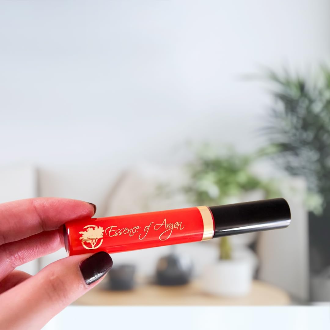 Essence Of Argan Clear Red Lip Gloss with Moroccan Argan Oil to Moisturize and Plump your Lips - Revitalized Lip Care to Elimina