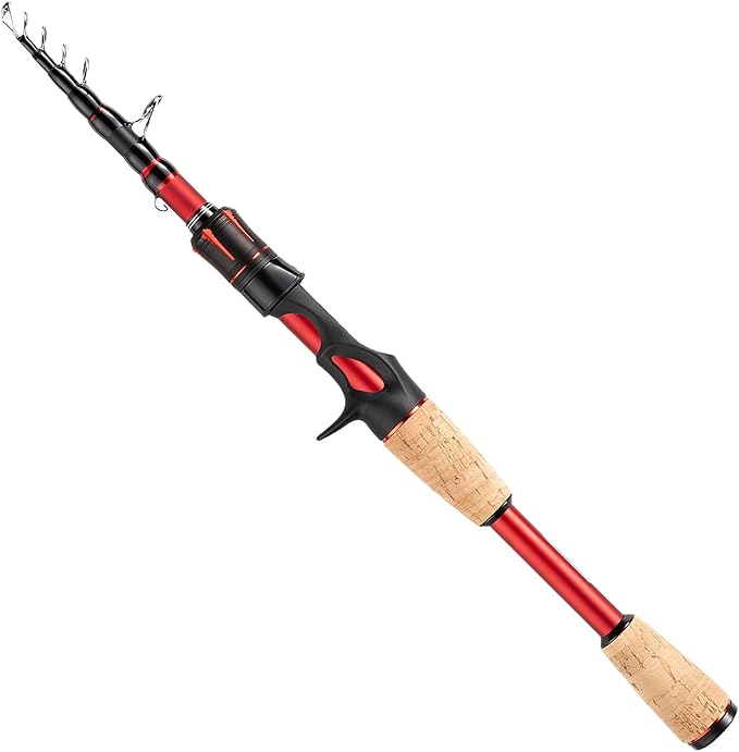 EOW XPEDITE LITE Portable Telescopic Fishing Rods & Combo, Spinning & Casting Fishing Poles, 24T Carbon Rod Blanks, Solid ...