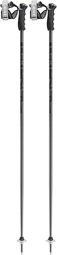 LEKI Detect S Lightweight Aluminum Ski Poles for Downhill Skiing