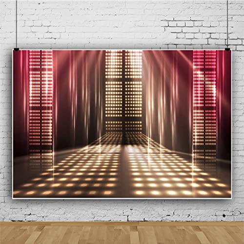 OERJU 7x5ft Shining Neon Lights Show Backdrop Stage Dis-co Party Photography Background Entertainment Venues KTV Ballroom ...